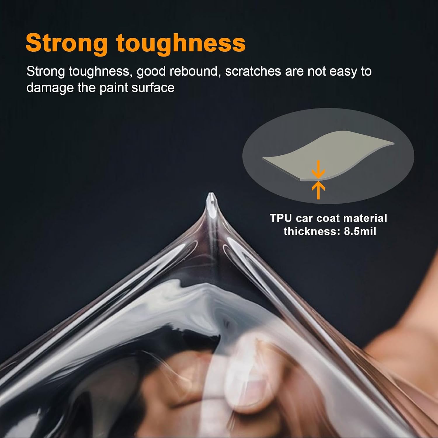 for Tesla Model 3 2020 2021 2022 2023 8.5mil Precut Car Paint Protective Film PPF Gloss Clear Invisible Self Adhesive TPU Rainproof Waterproof HD Film Scratch Protector Exterior Accessories