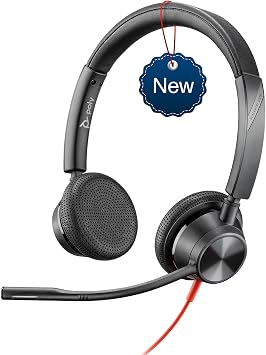 Poly Wired Headset Blackwire 3320 Domestic Genuine Product USB-C Connection, Microsoft Certified, Noise Canceling, with Microphone, Lightweight Windows