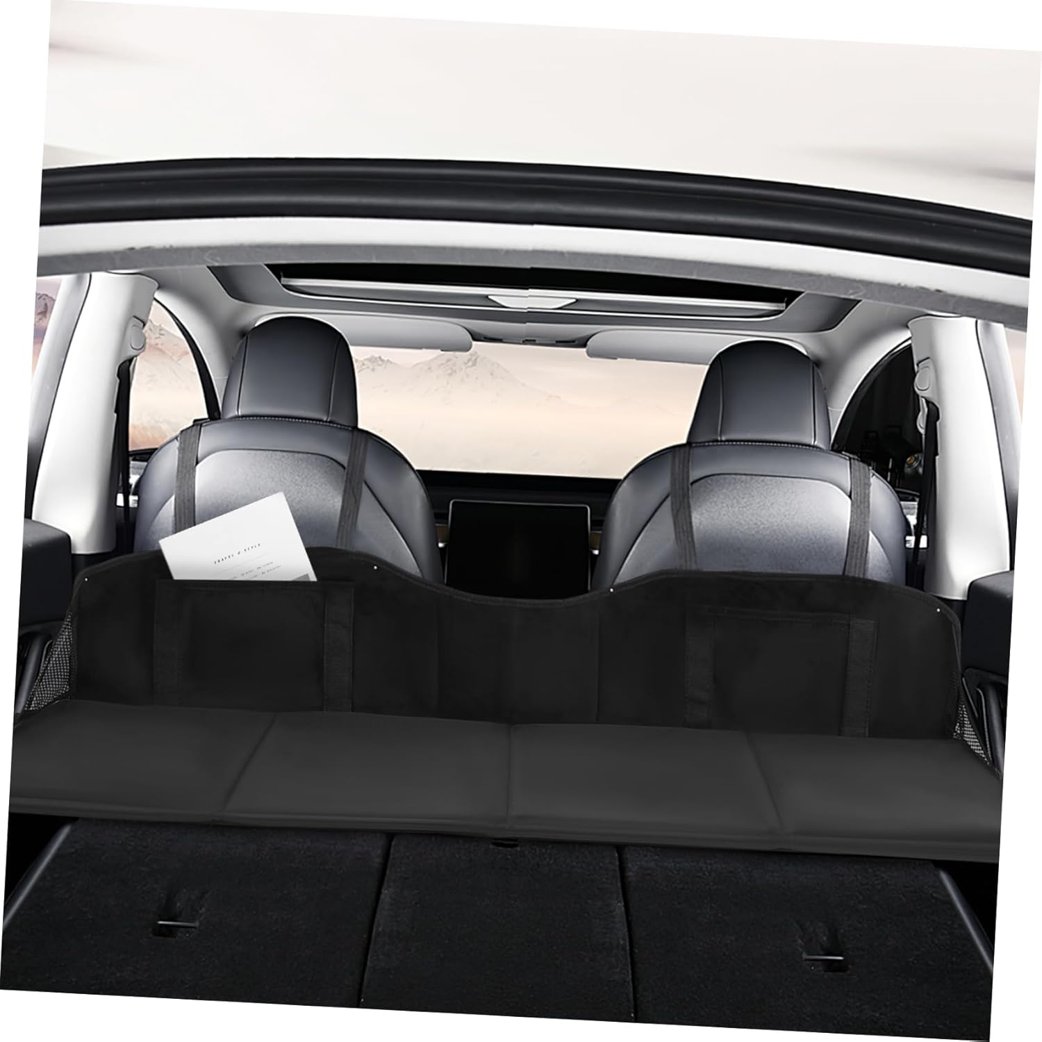 Car Mattress Extension Plate Flocking Backseat Bed for Compact Cars Suvs Trucks Converts Rear Seat Into Comfortable Sleeping Space for Road Trips Camping