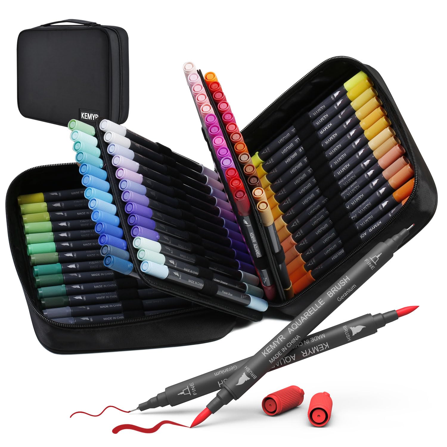 KEMYR Markers for Adult Coloring Books 80 Colors Dual Tips
