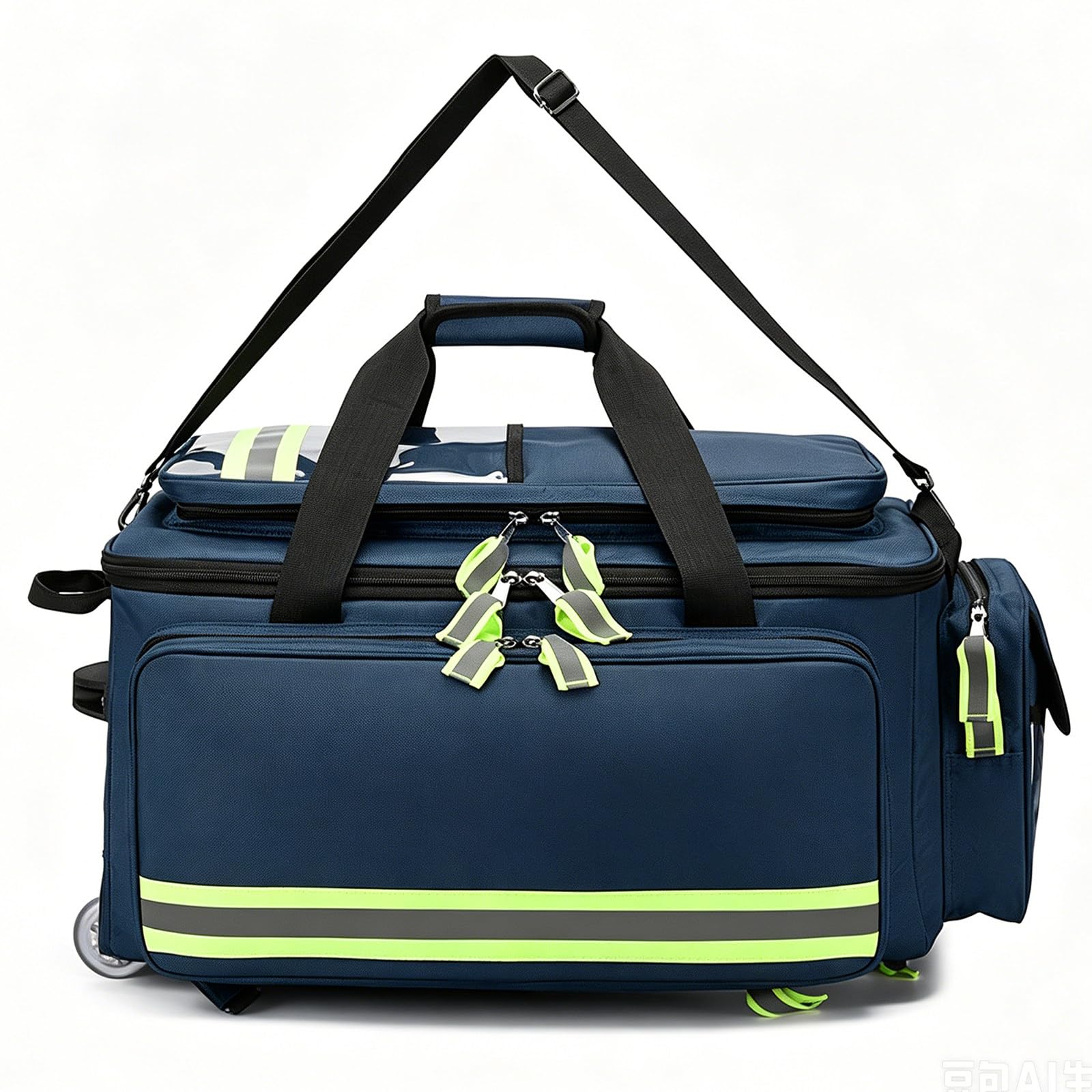 Bolsa Tipo Carrito Portátil Para Botiquín De Primeros Auxilios blue | Diseño Multi-bolsillo Y Divisores Internos, Resistente Al Desgaste Y a Desgarros, Para Profesionales Del Rescate