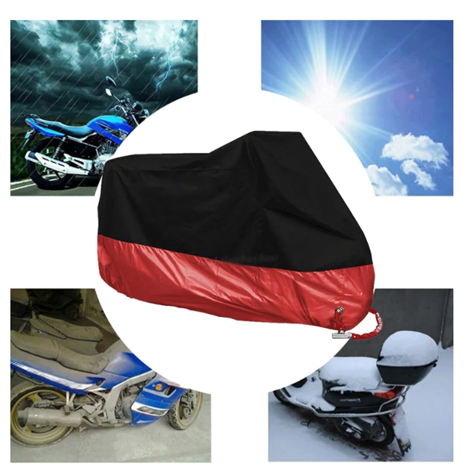 Funda Protectora para Motocicleta M-4XL, Cubierta Impermeable para Motocicleta, protección Solar para Exteriores o Cubierta para la Lluvia para la mayoría de Las Motocicletas