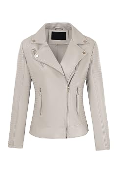 Bellivera Womens Faux Leather Casual Jacket 2025 Spring Trendy Motorcycle Outfits Lightweight Classic Coat