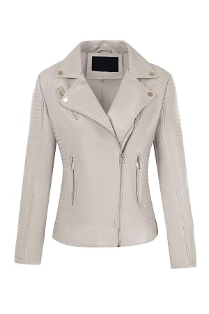 Bellivera Womens Faux Leather Casual Jacket 2025 Spring Trendy Motorcycle Outfits Lightweight Classic Coat