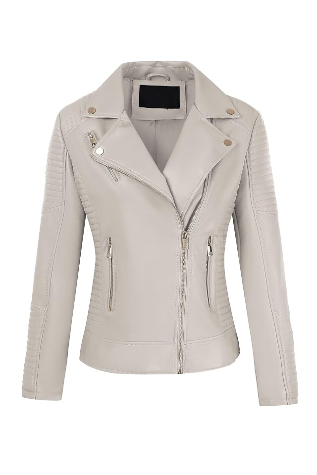 Bellivera Womens Faux Leather Casual Jacket 2025 Spring Trendy Motorcycle Outfits Lightweight Classic Coat
