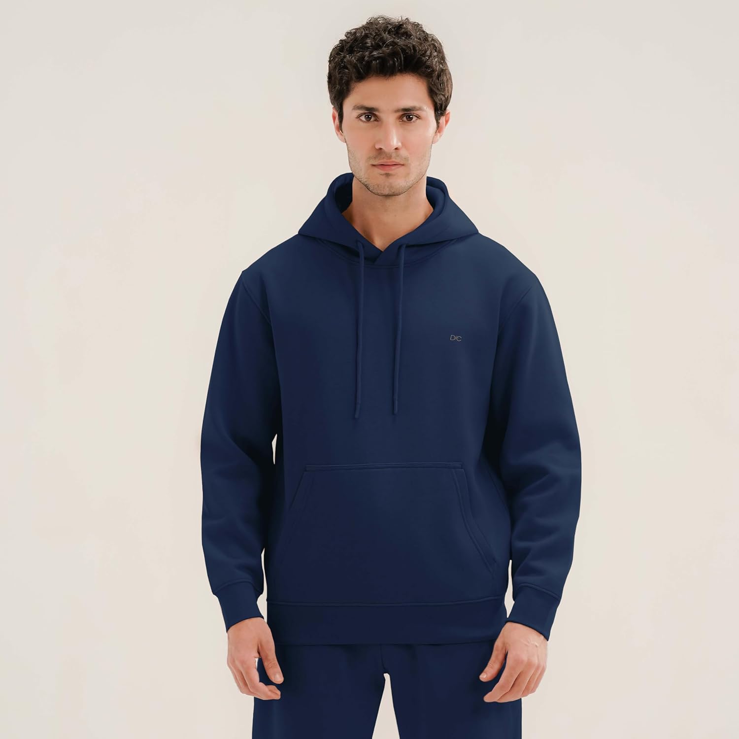Men’s Fleece Pullover Hoodie – Soft Midweight Sweatshirt with Brushed Interior, Fit to Size & Durable Seams
