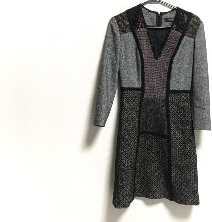 Amazon Co Jp エトロ Etro ワンピース レディース 黒 グレー マルチ 中古 服 ファッション小物