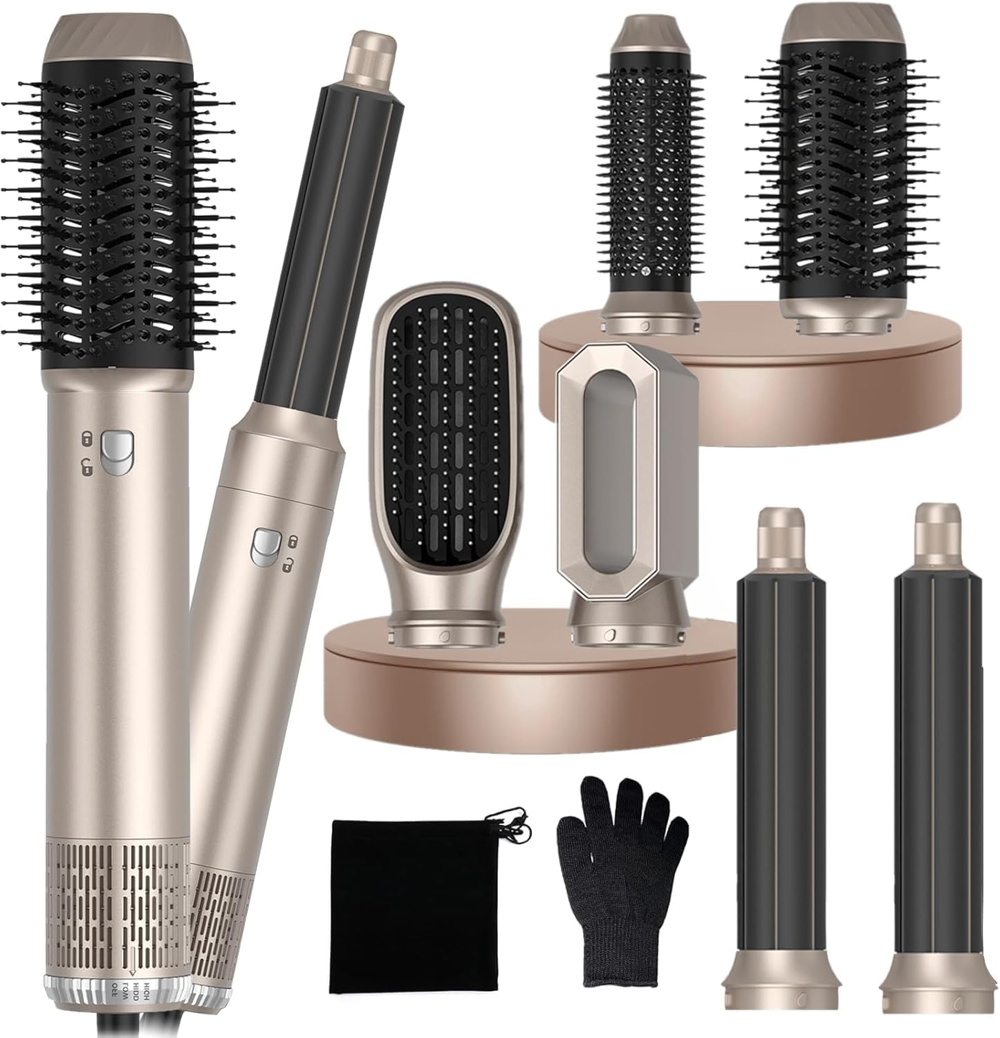 Air styler haarstyler, 1000 W warme luchtborstel set met haarstyler 200 miljoen lonen föhnborstel warme luchtborstel haardroger krultang, stijlborstel, airstyler patent nr: 015025145-0001 (geen