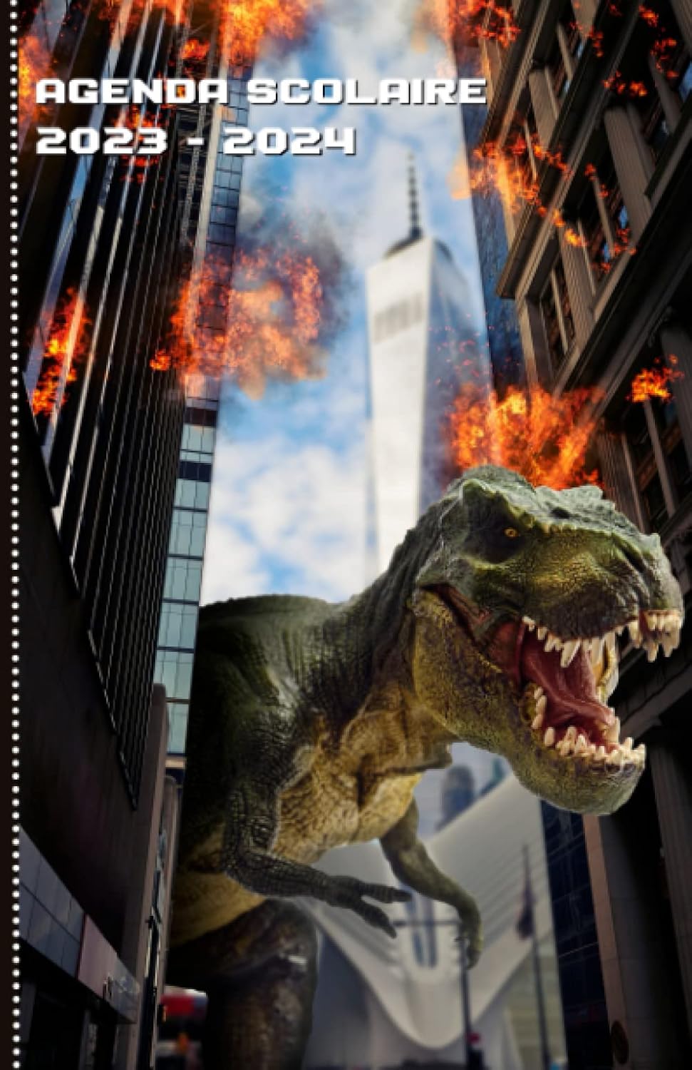 Agenda Scolaire 2023 2024 Dinosaures: Organiseur et planificateur journalier août 2023 à juillet 2024 pour primaire collège lycée – 1 jour par page - Animal préhistorique