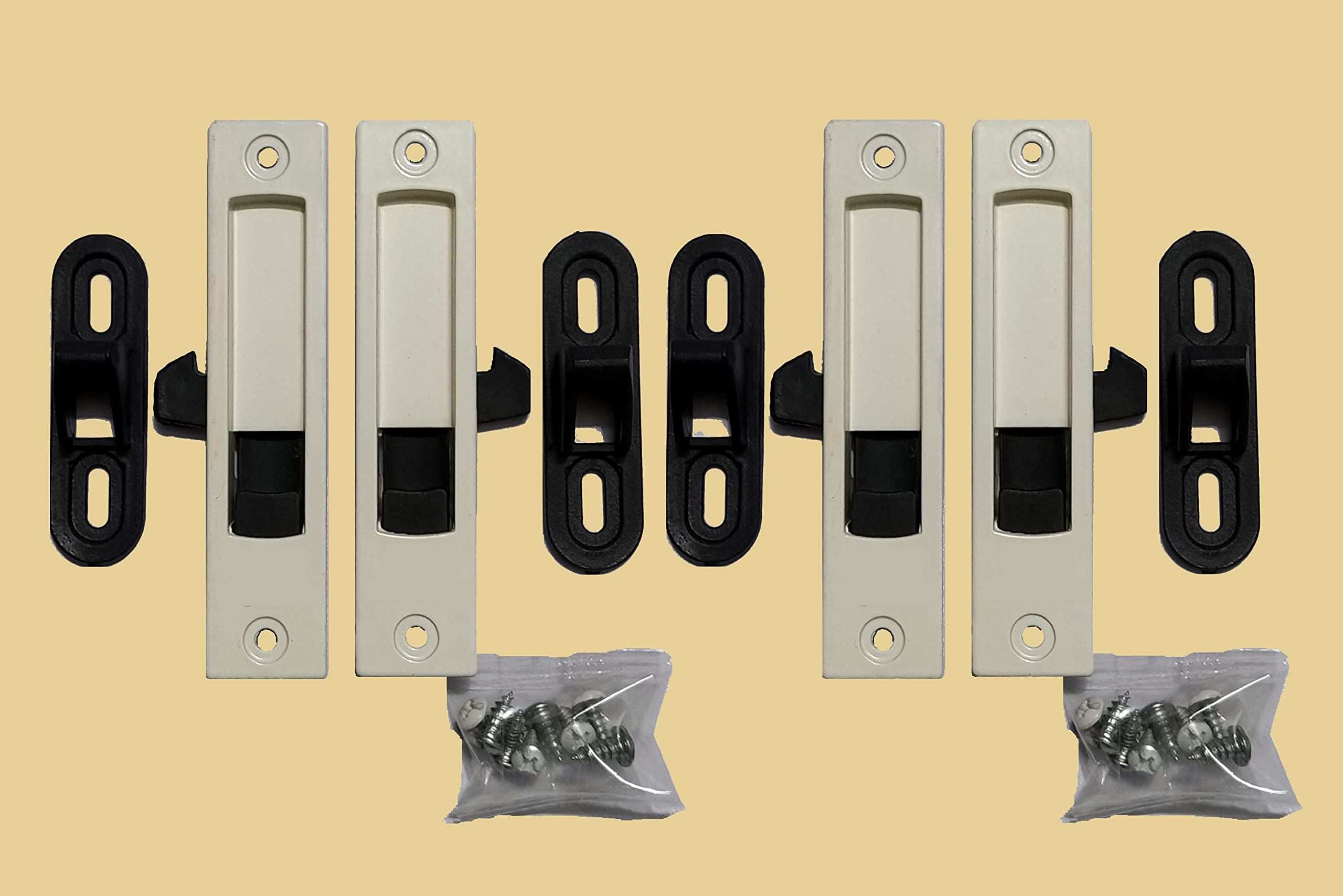 Metal Body Concealed Push Lock for Aluminium Sliding Window Electronic Lock Pack of 2 Pair (Ivory) — Amazon image 5