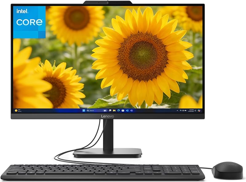 24 All-in-One Intel i3-N305 8-Core Desktop Computer, 8GB DDR4, 512GB PCIe SSD, Lifetime Office 365 for Web, 23.8" 1080P AIO for Home, WiFi, Bluetooth, KB & Mouse, Dark Gray, Windows 11 Home | 1080P AIO Display, WiFi, Bluetooth, Keyboard, Mouse, Windows 11 Home, Dark Gray