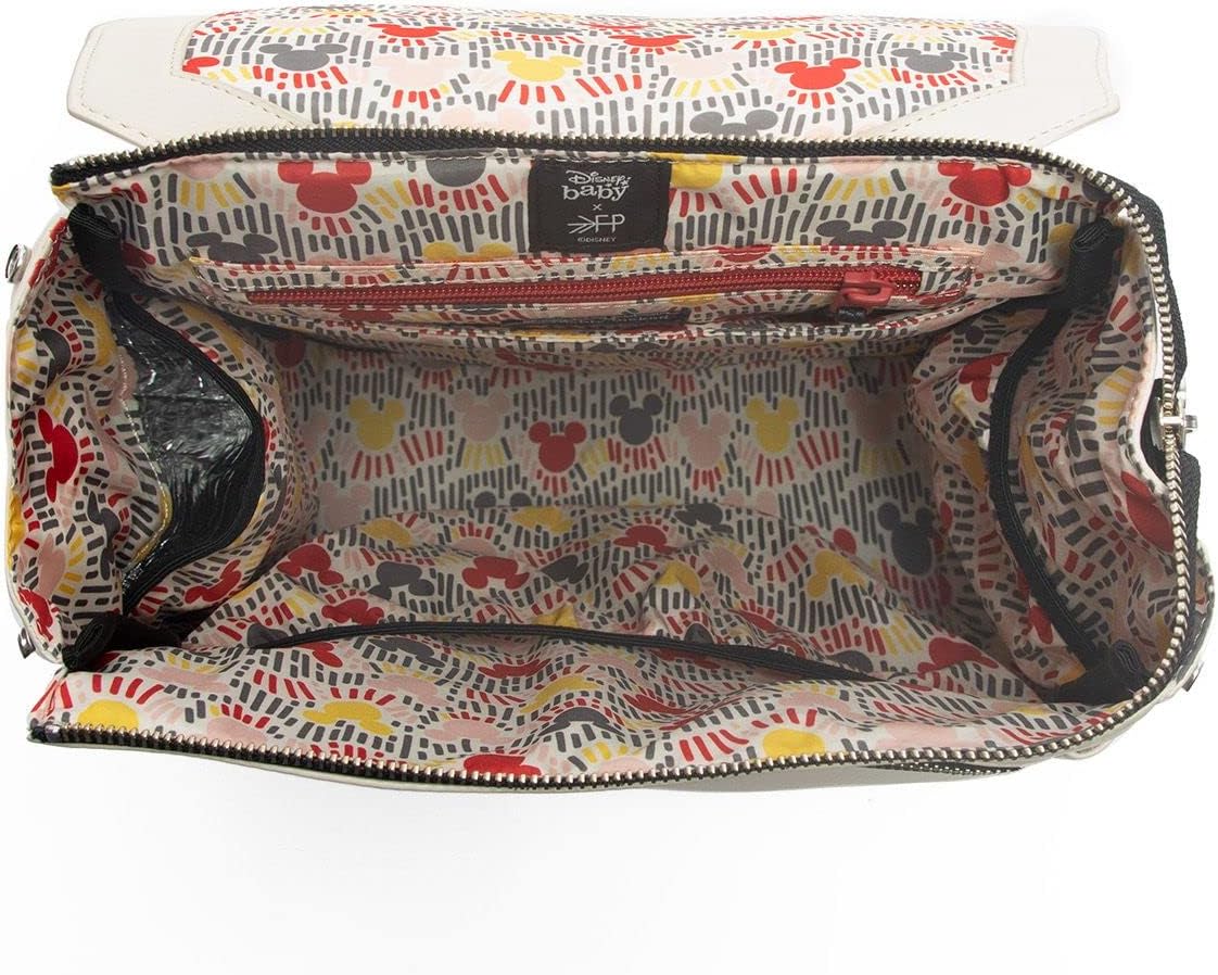 Freshly Picked Convertible Mini Classic Diaper Bag Backpack, Mickey Mania