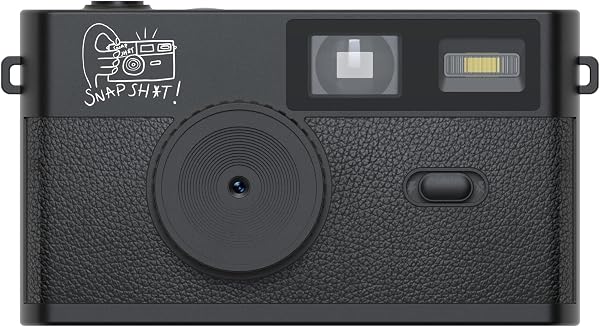 SNPSHT Screen-Free Digital Camera – Simple Point & Shoot Camera, No Screen, Easy to Use Camera, Replace Disposable with Reusable (Black) - 1