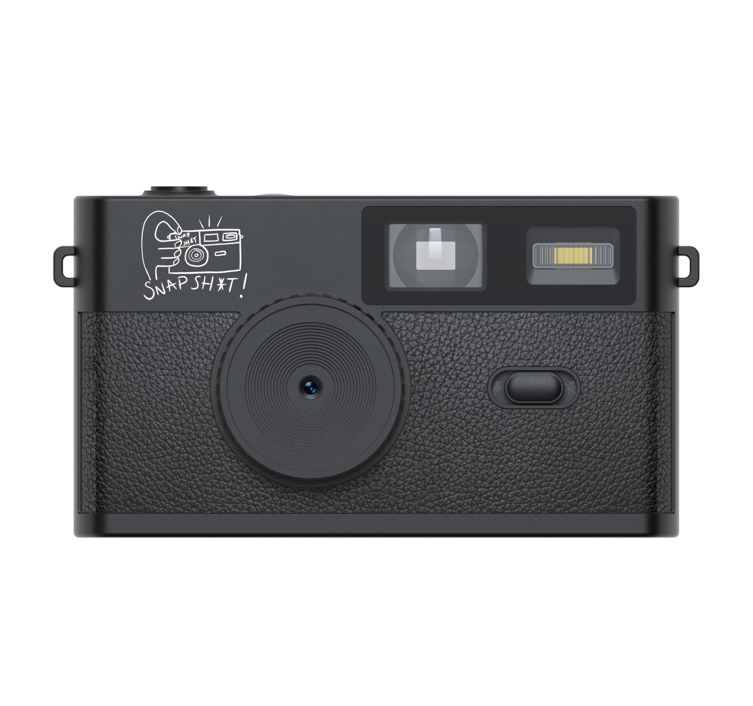SNPSHT Screen-Free Digital Camera – Simple Point & Shoot Camera, No Screen, Easy to Use Camera, Replace Disposable with Reusable (Black) - 1