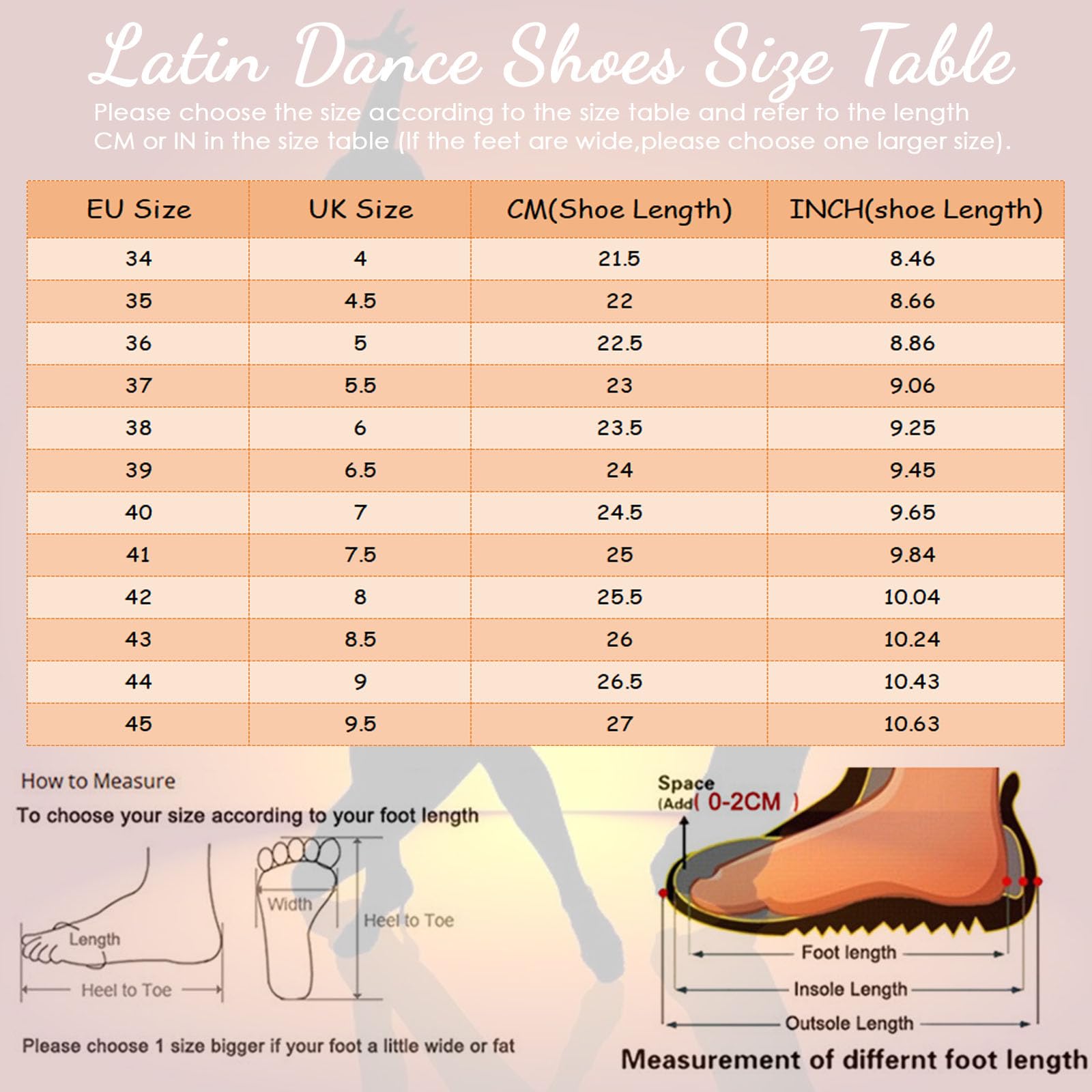 Hixingo Chaussures de Danse Latine Femme Talon 7.5 cm, Bout Ouver Chaussures de Danse de Salon Latine Heels Femme Pieds Larges Grand Confort pour Salsa, Jazz, Standard