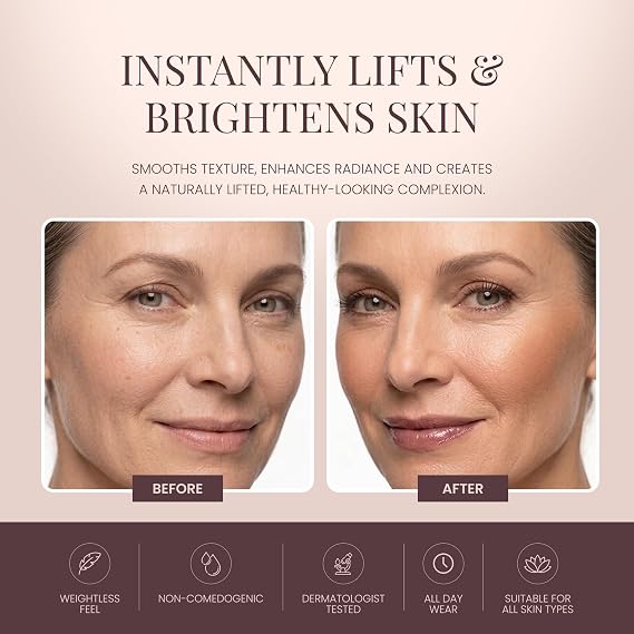 Liquid Bronzer & Highlighter Duo – Natural Bronze Glow & Soft Sculpting in One – Light-Reflecting, Hydrating Formula for Radiant, Youthful-Looking Skin
