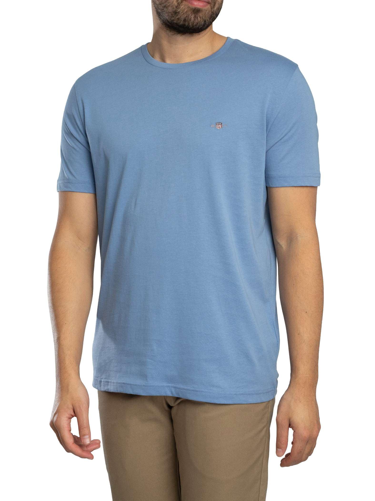 Gant Men's Faded Denim Regular Shield T-Shirt
