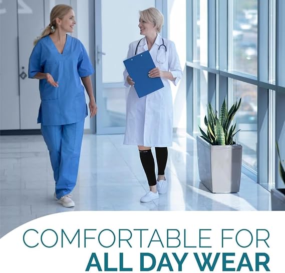 Run Forever Calf Compression Sleeve - Leg Compression Socks for Shin Splint, Calf Pain Relief - Men, Women, and Runners - Calf Guard for Running, Cycling, Maternity, Travel, Nurses (Black, Large) | Leg Compression Socks for Shin Splints & Calf Pain Relief - Calf Guard for Running, Cycling, Maternity, Travel, Nurses