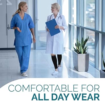 Run Forever Calf Compression Sleeve - Leg Compression Socks for Shin Splint, Calf Pain Relief - Men, Women, and Runners - Calf Guard for Running, Cycling, Maternity, Travel, Nurses (Black, Large) | Leg Compression Socks for Shin Splints & Calf Pain Relief - Calf Guard for Running, Cycling, Maternity, Travel, Nurses
