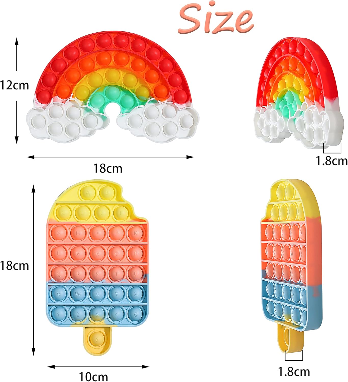 Poppets Stress Toy Set Popit Fidget Toy Sensory Toys For Autism Poppet