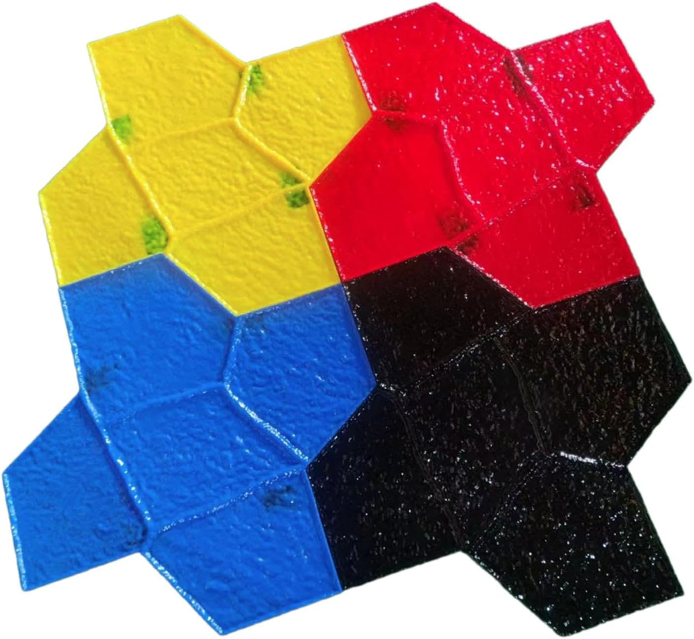 4Pcs Floor Concrete Seamless Stamp Stone Texture Lightweight Outdoor Landscaping Stone Forms Concrete Stamp Mat for Garden