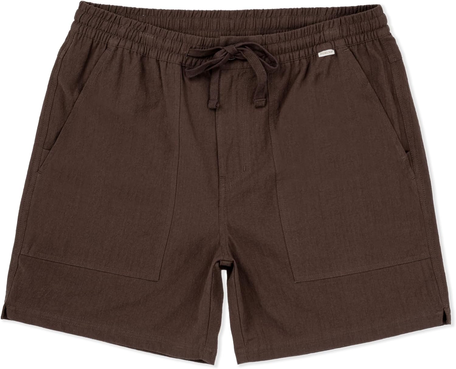 Hurley Men's Naturals 6" Inseam Cotton Walk Shorts, 17" Outseam, Elastic Waistband & Drawstring
