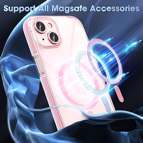 Miniatura 2 de MATEPROX Fundas magnéticas transparentes para iPhone 15, compatibles con MagSafe, transparente, a prueba de golpes, delgada, a prueba de golpes,