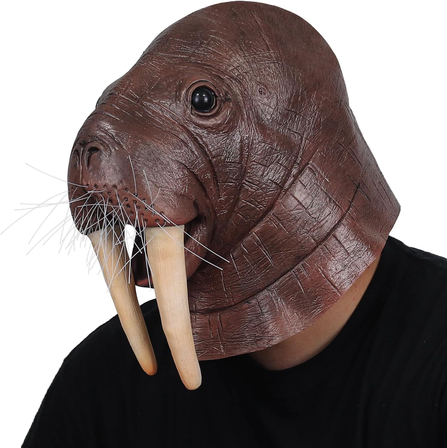 Walrus Mask Adult Latex Animal Full Head Mask Sea Creature Costume Mask for Halloween Cosplay Party Props - Image 2