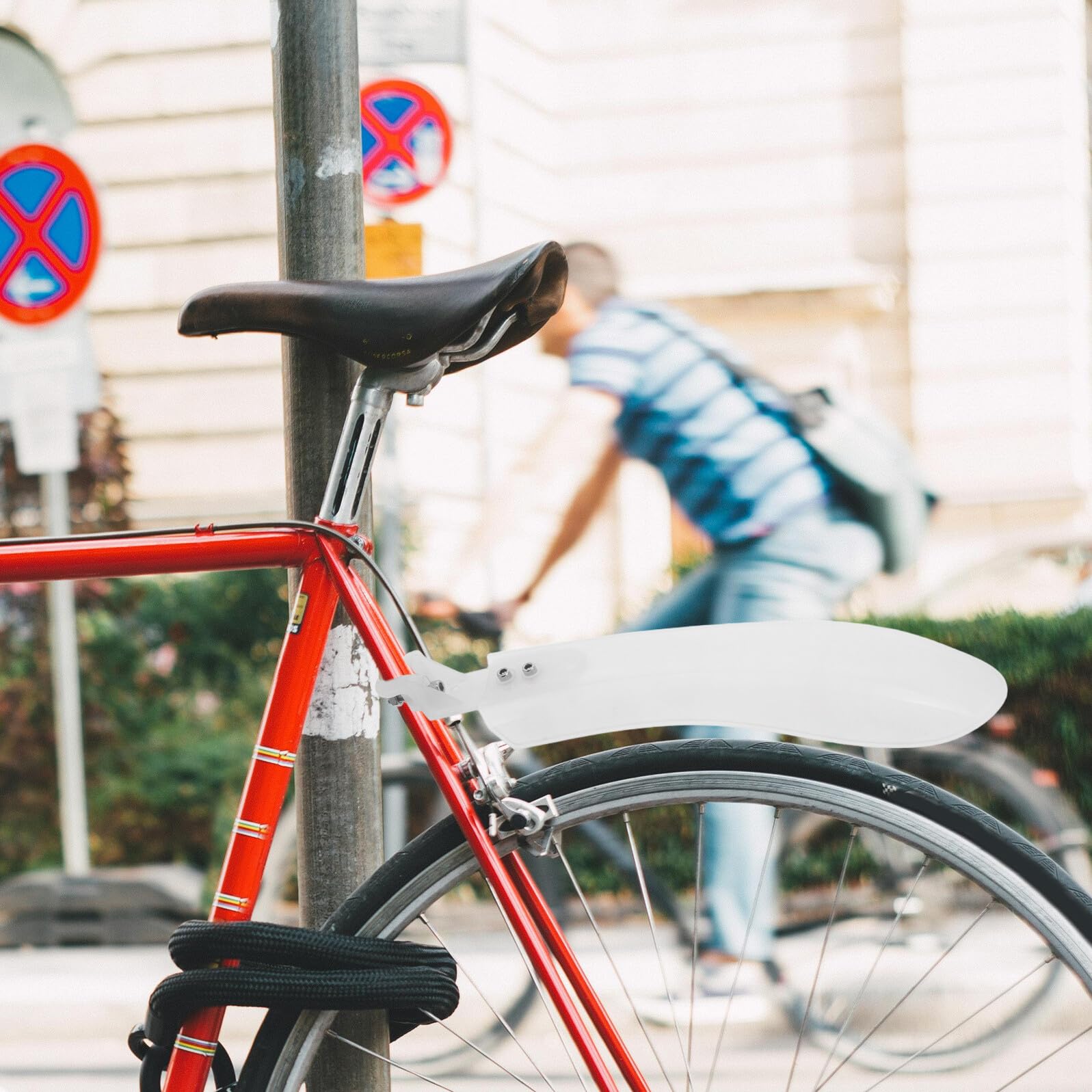 Guardabarros para Bicicleta de Plástico Luminoso, Delantero y Trasero, Resistente y Ligero, Compatible con Bicicletas de Montaña y Carretera, Protección contra Barro y Agua