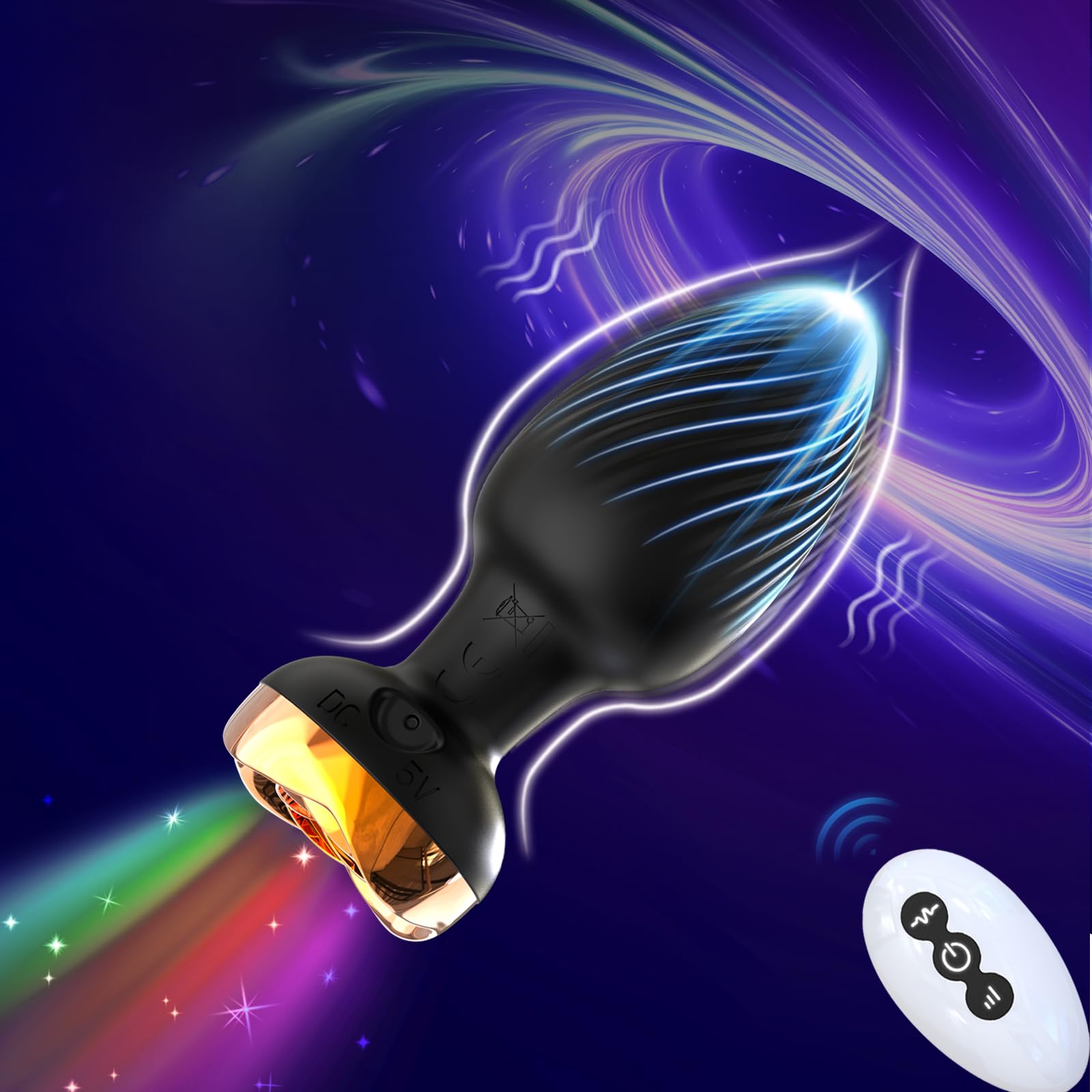 Plug Anal Vibradorador Hombre Butt Plug Anales,con Vibración Vibrador Anal Juguetes Eróticos para Pareja Sexuales 10 Modo Consoladores.. para Mujer Vibradores con Mando Distancia Carga, 241205-12