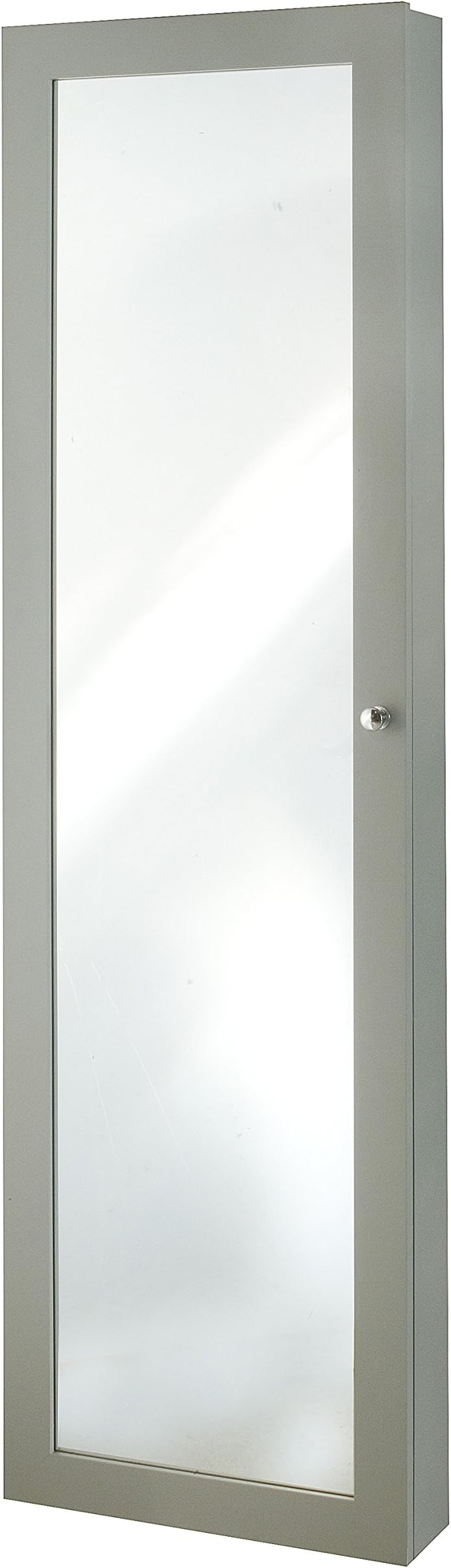 FirsTime & Co. Mirrored Jewelry Armoire, Gray