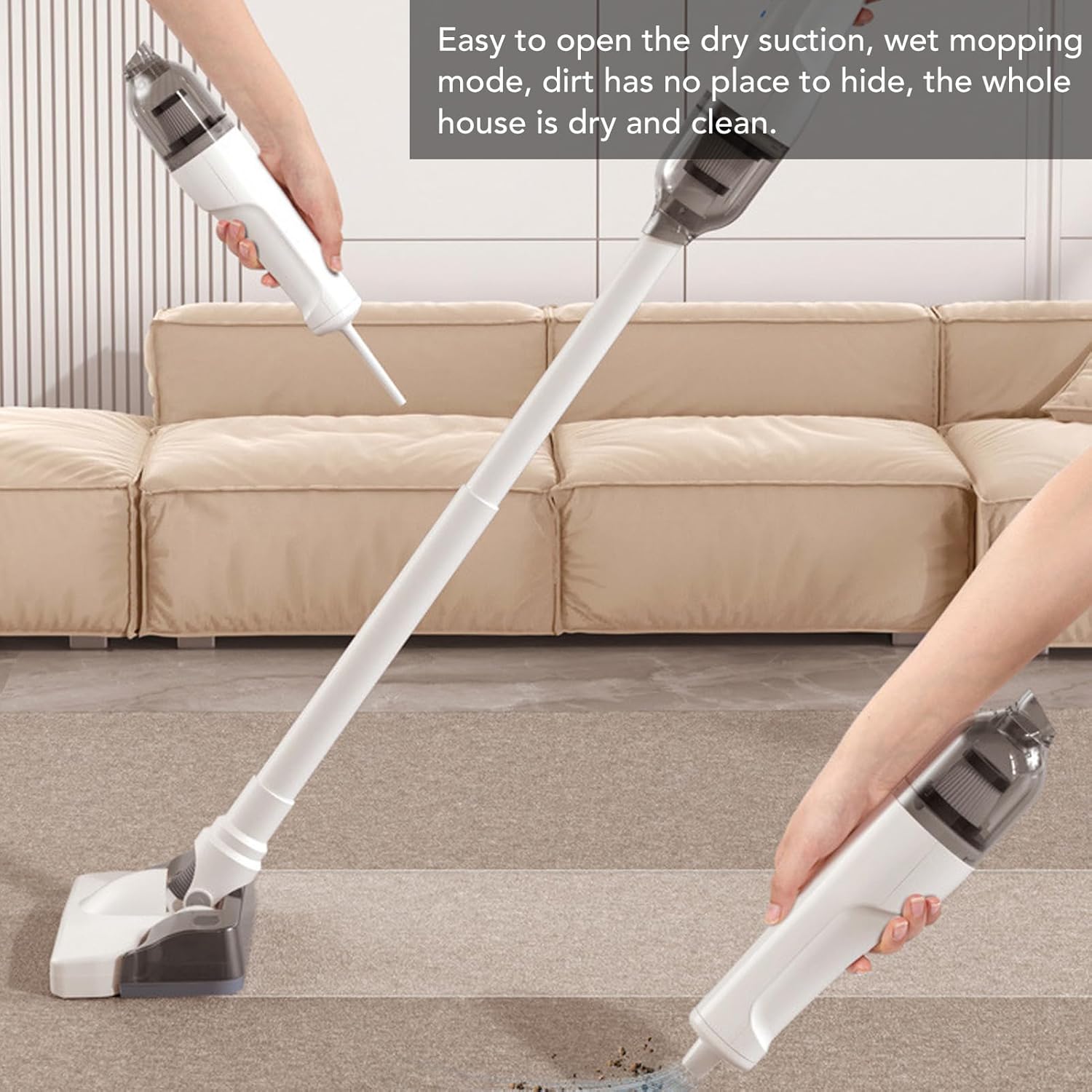 ZJchao Powerful Cordless Stick Vacuum Cleaner Portable 10KPA Rechargeable Vacuum Cleaner Home Car