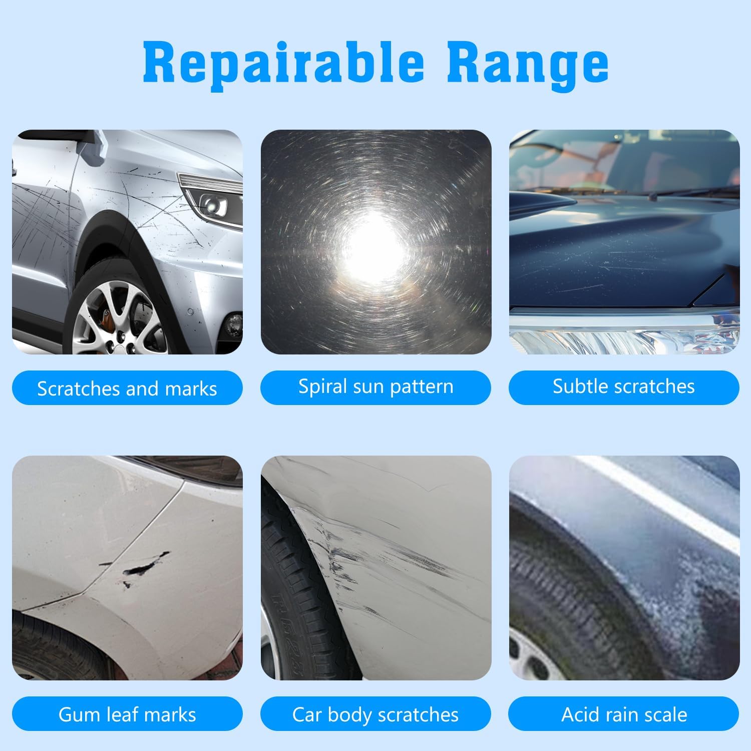 V-Vaxy Car Scratch Repair Wax,Car Buff Out Scratch,Car Wax Scratch Kit, Intelligent Repair Scratcher, Multi-Effect Protection(2PCS, 2 * 50ml+2*sponges) - Image 7