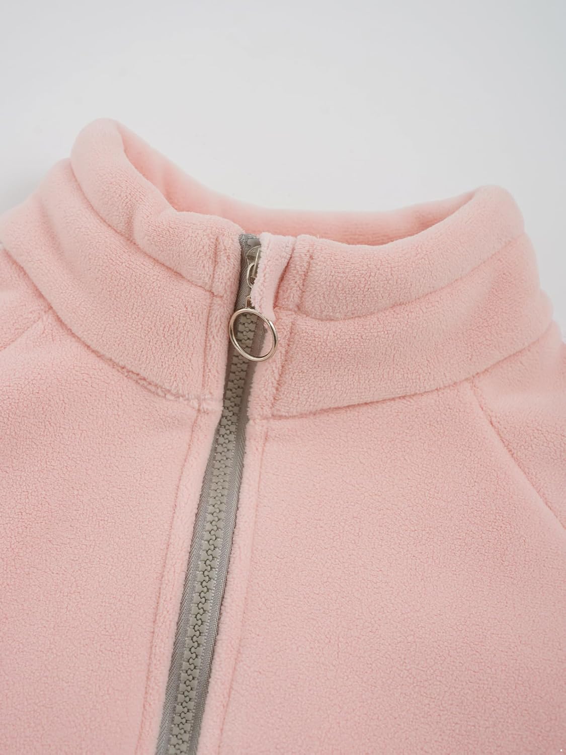Kids Boys Girls Full-Zip Fleece Jacket Long Sleeve Coat Winter Warm Outerwear Snowsuit