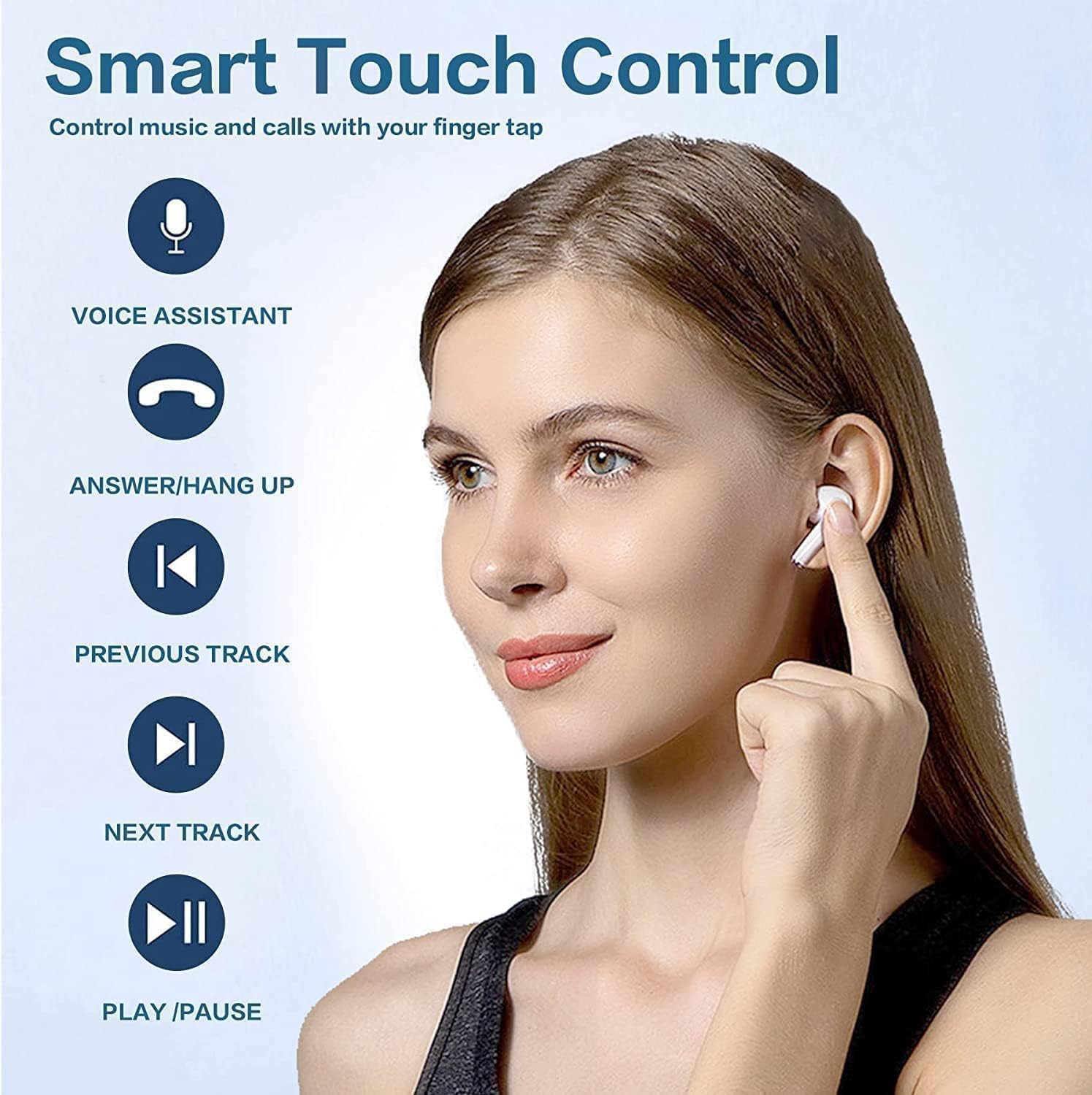Auriculares inalámbricos, auriculares Bluetooth Pro (2ª generación), auriculares de reproducción de 48 horas con micrófono, sonido de alta fidelidad, chip Bluetooth 5.3, carga USB-C, IPX7 impermeable