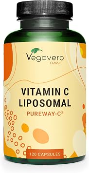 Vegavero Liposomal Vitamin C | 120 Capsules | Lab Tested, Highly Bioavailable PureWay-C | Authentic Phospholipid Bilayer Technology | Vegan