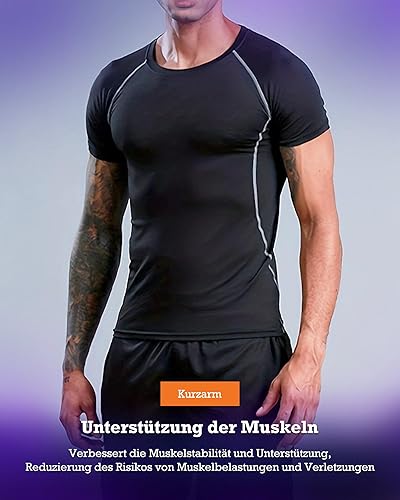 Miniatura 6 de BOOMCOOL 5 piezas de ropa de gimnasio para hombres, conjuntos de entrenamiento