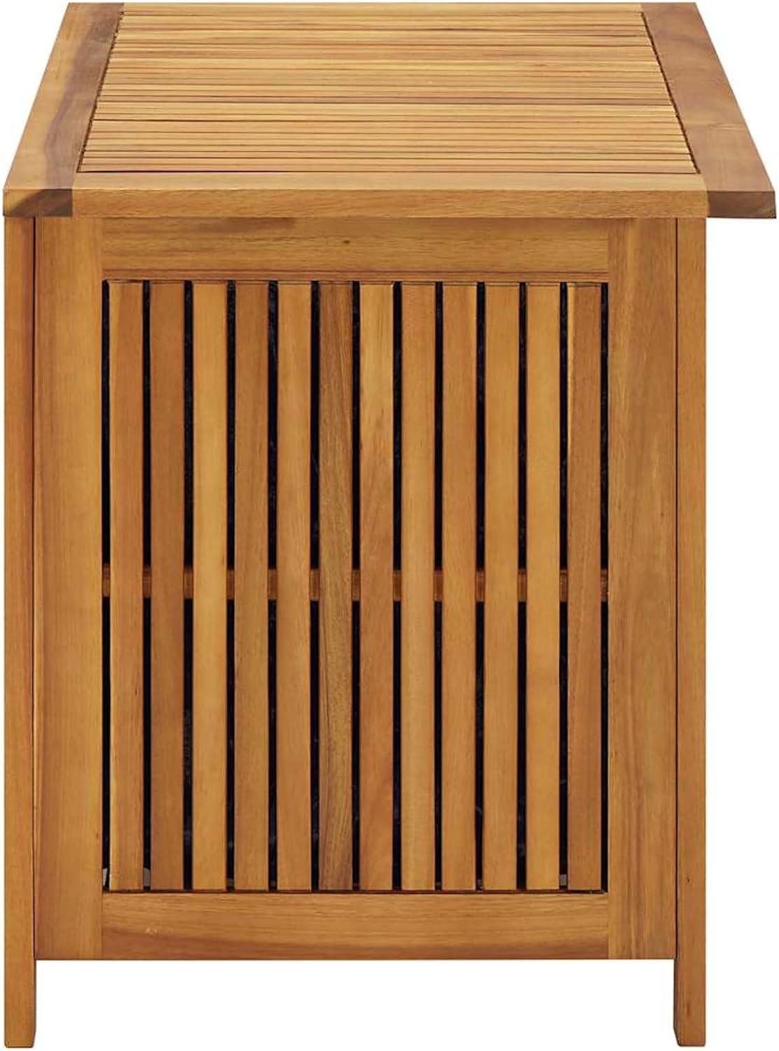 Gecheer Rustic Outdoor Indoor Wooden Storage Box Bench with Oil Finish - Garden Cushion Organizer