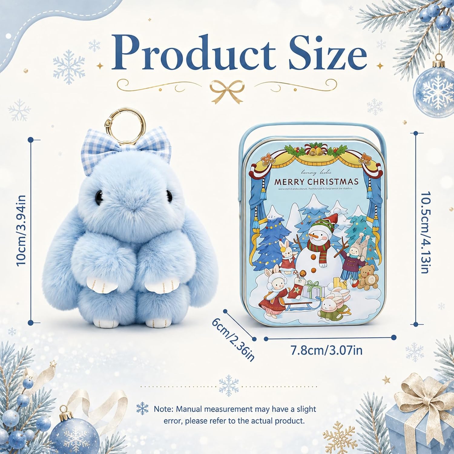 Bunny Lulu Plush Keychain,Includes Matching Tin, Charming Rabbit Design,Perfect for party gifts,Valentine's Day image 5