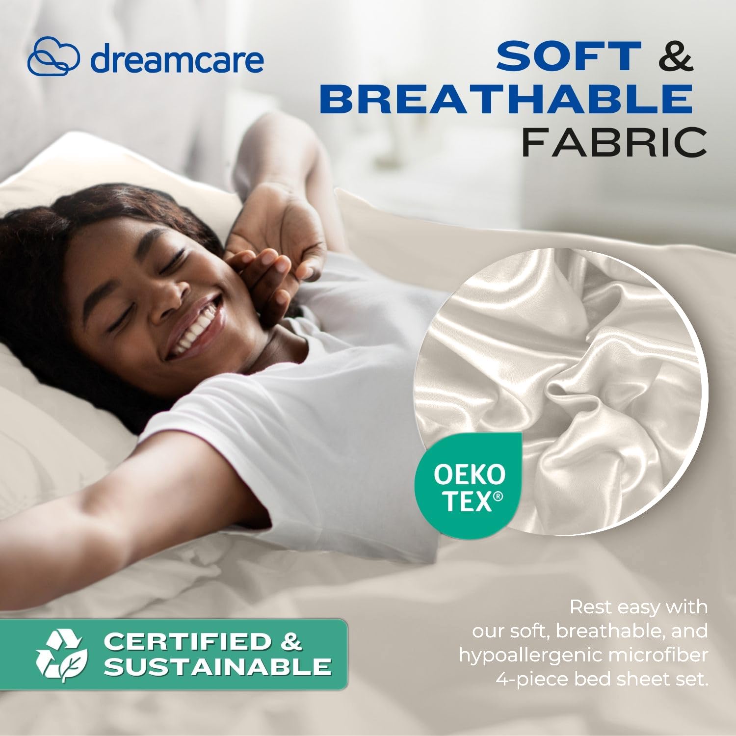 GeSkincare Sheets 160枚+120枚 Amazon.com: DREAMCARE King Size Sheets Set - 4 pcs Breathable