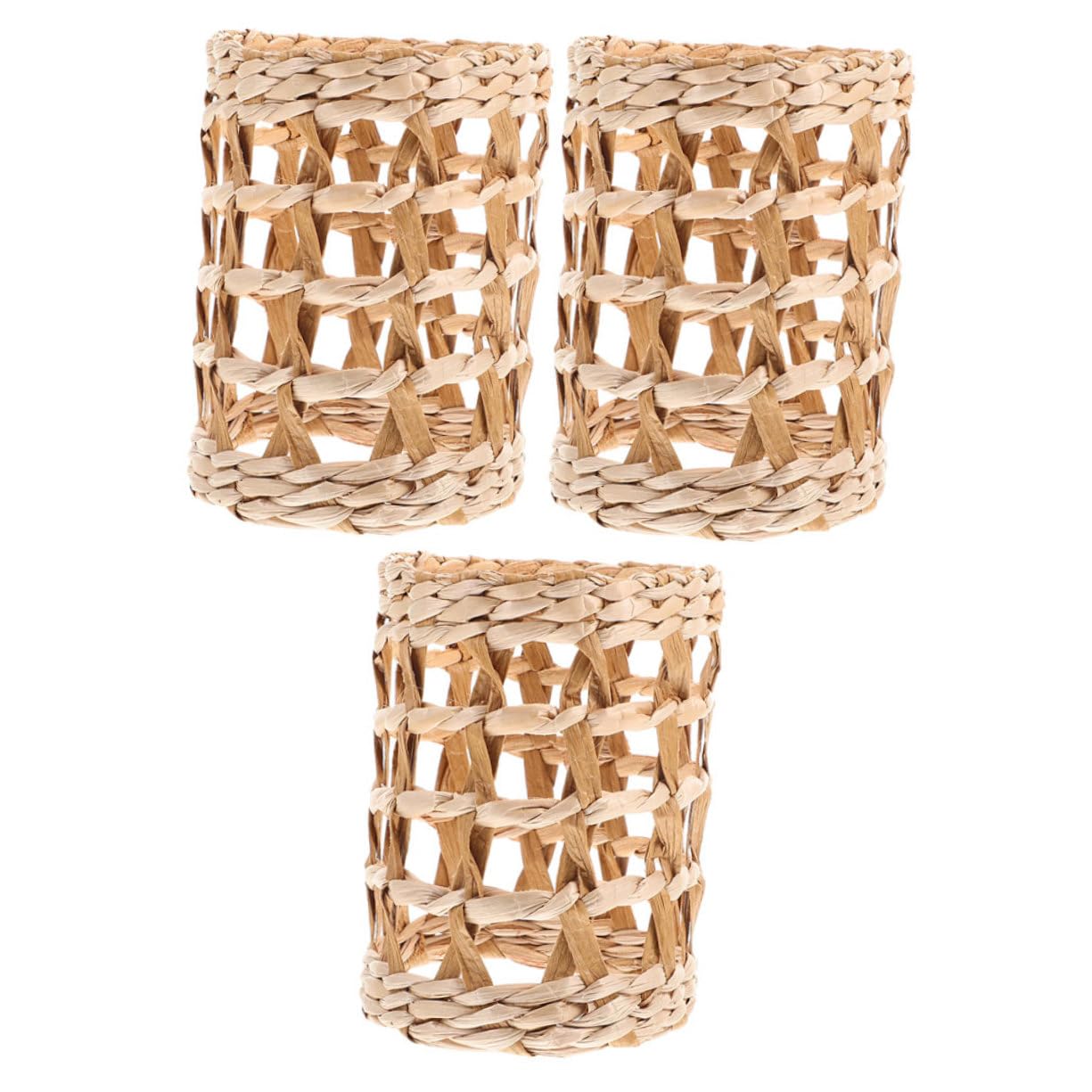 Cabilock Fundas De Vaso Tejidas Mano Resistentes Al Calor Cubiertas Decorativas Para Vasos De Accesorio Práctico Y Estiloso Para Hogar 3 Piezas X 5