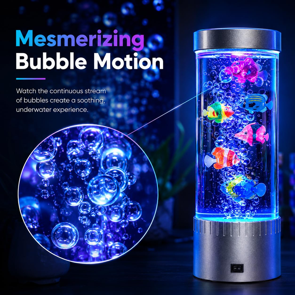 Amazon.co.jp: 魚 水槽 溶岩ランプ マルチカラー ジェリーフィッシュ