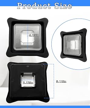 Blender Lid Replacement for Blendtec Commercial Blendtec Blender WildSide& FourSide Jars, Soft Vent Gripper Mix-in with Square Clear Plug