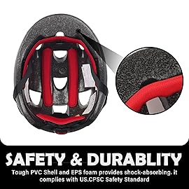 Atphfety Kids Toddler Bike Helmet, Adjustable Boys Girl Helmets from Baby to Children(Age 1-8), Multi Sports for Bicycle Skate with LED Light