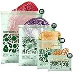 CLEANOMIC Compostable* Food Storage Bag Bundle - Gallon, Quart, Sandwich and Snack Sizes