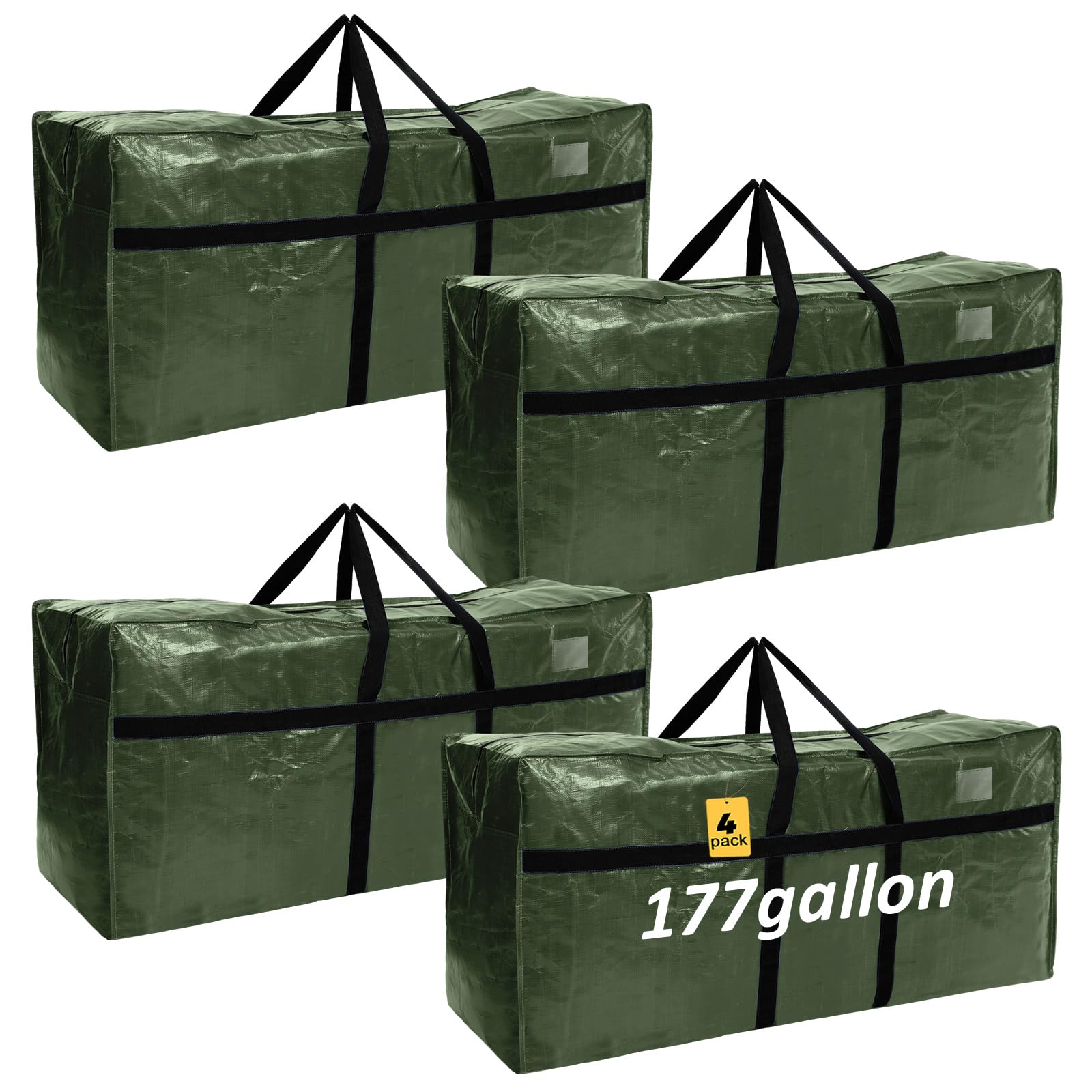 Windyun 4 Pcs 177 Gallon Extra Large Moving Bags XXL Heavy Duty Storage Bag