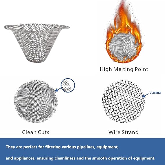 40pcs Reusable Stainless Steel Pipe Screens with Adjustable Mesh