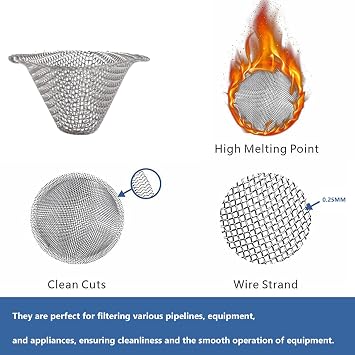 40pcs Reusable Stainless Steel Pipe Screens with Adjustable Mesh