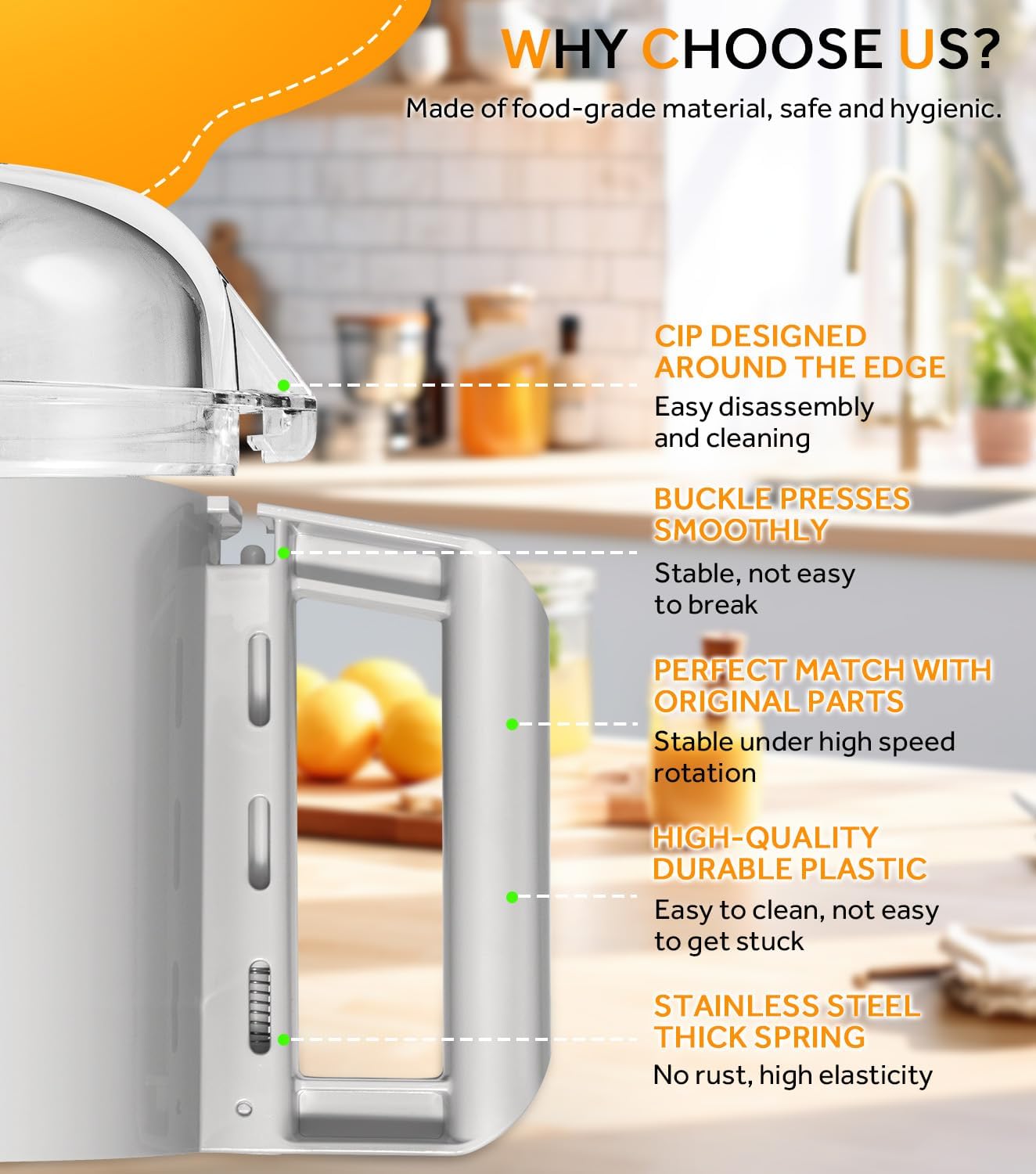 112204S Cutter Bowl & 106458S Cutter Bowl Lid Compatible with Robot Coupe R2, R2B, R2N, R2 Dice Food Processor, 3 Quart Bowl, Gray