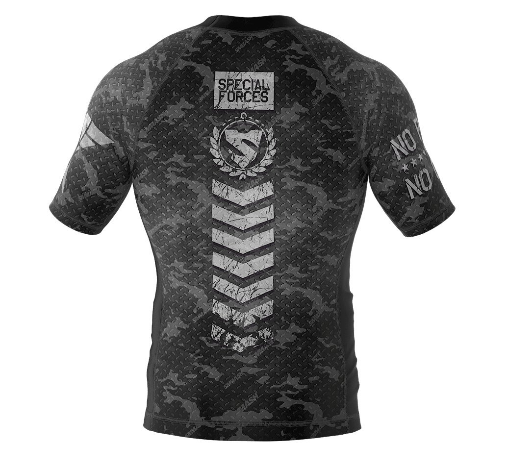 SMMASH Rashguard Homme Manche Courte Tee Shirt de Compression Shirt MMA Running Sport Boxe MMA RDX Kickboxing Krav Maga